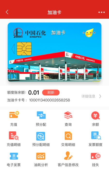 中国石化加油卡掌上营业厅app图2